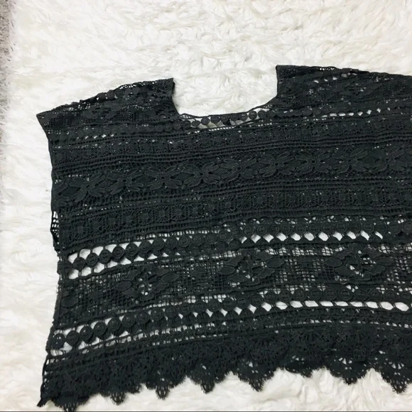 Lane Bryant Bohemian Crochet Olive Green Size 14 - Picture 3 of 13